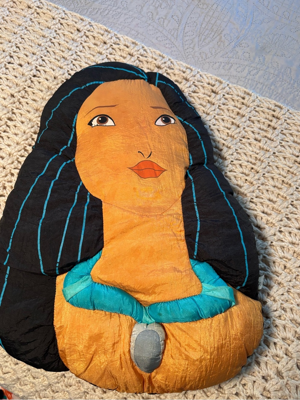 Vintage 1990’s Pocahontas Nylon Pillow - Picture 4 of 12